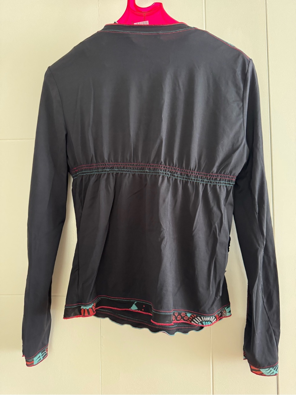 GARELLA Black Embroidered Zip-Front cardigan & camisole set - Size M